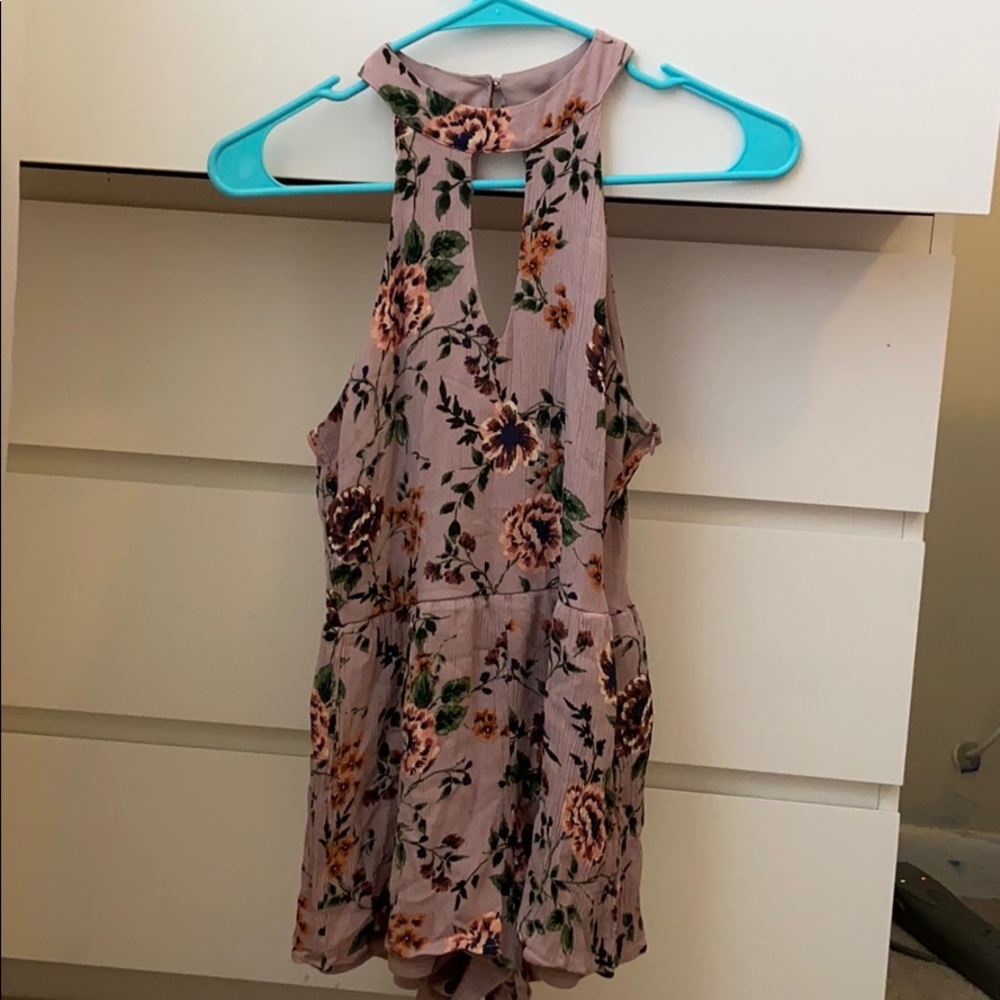 Halter top- floral romper